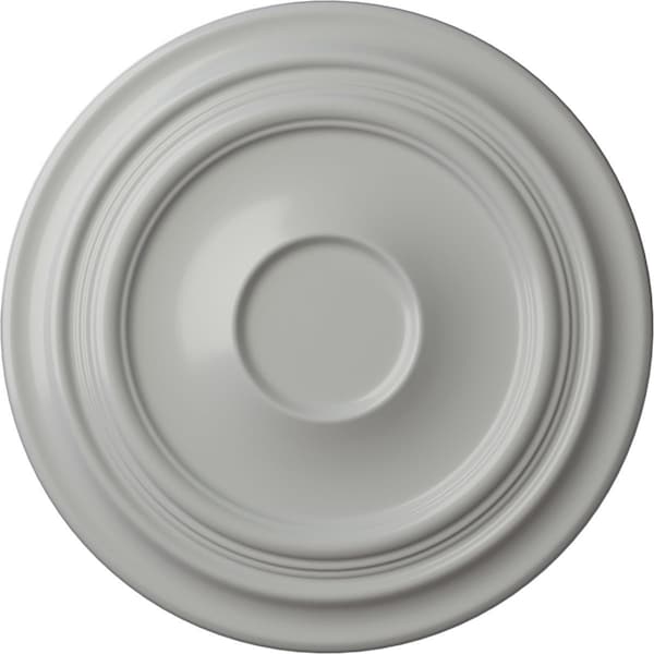 Ekena Millwork Traditional Ceiling Medallion (Fits Canopies up to 5 1/2"), Hand-Painted Frost, 24 3/8"OD x 1 1/2"P CM24TRFRF - main